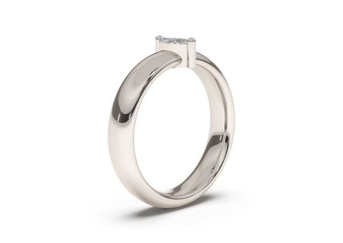 Marquise Classic Engagement Ring, White Gold & Platinum
