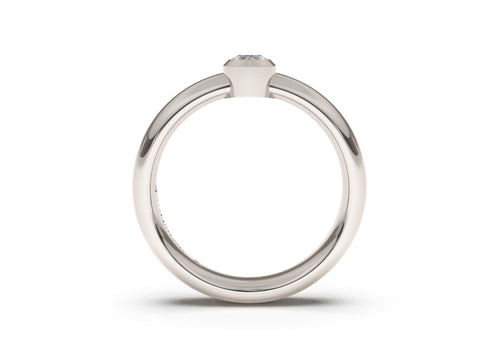 Marquise Modern Engagement Ring, White Gold & Platinum
