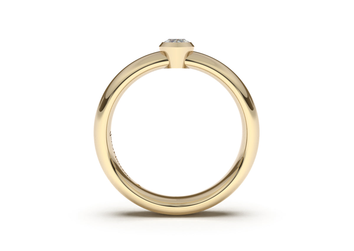 Marquise Elegant Engagement Ring, Yellow Gold