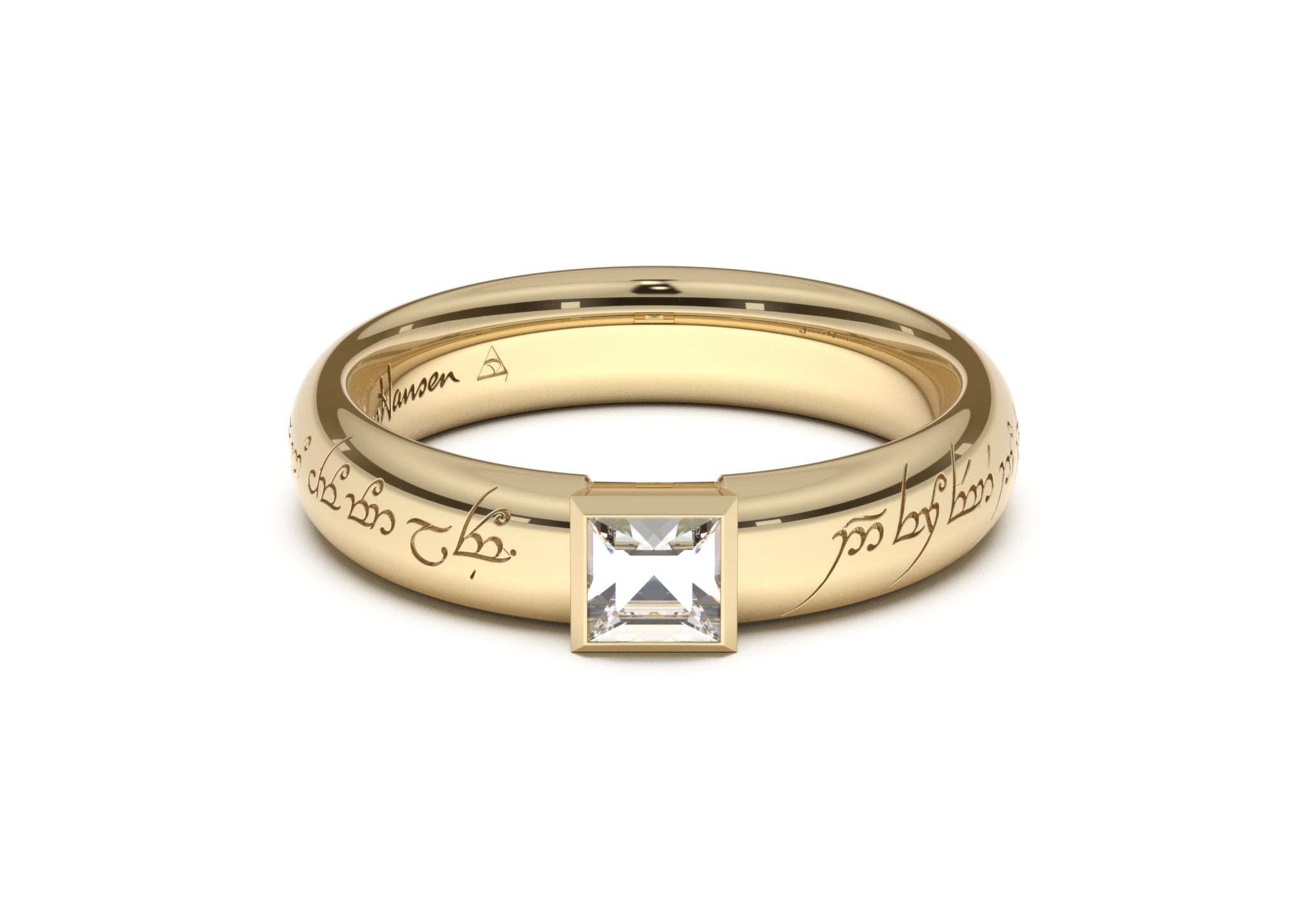 Ready to Ship - Tapered Baguette Solitaire Engagement Ring with a Mode –  ARTEMER