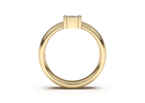 Princess Classic Engagement Ring, Yellow Gold