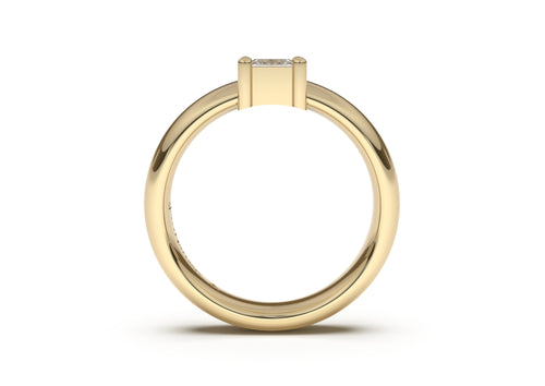 Princess Classic Engagement Ring, Yellow Gold