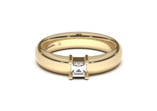 Princess Classic Engagement Ring, Yellow Gold